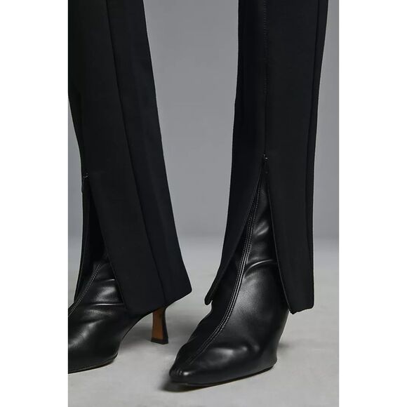 Maeve Anthropologie Ankle-Zip Black Stretch Skinny Pants size 0 - Picture 5 of 14